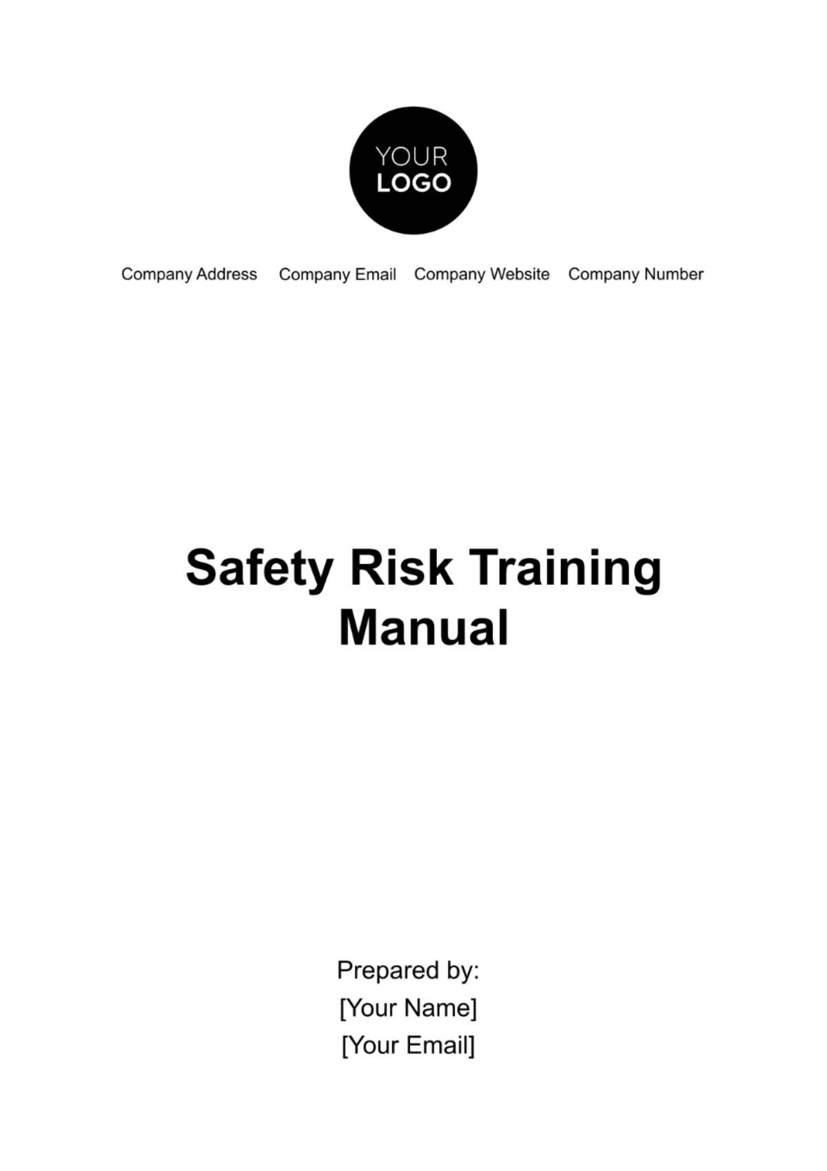 Safety Risk Training Manual Template