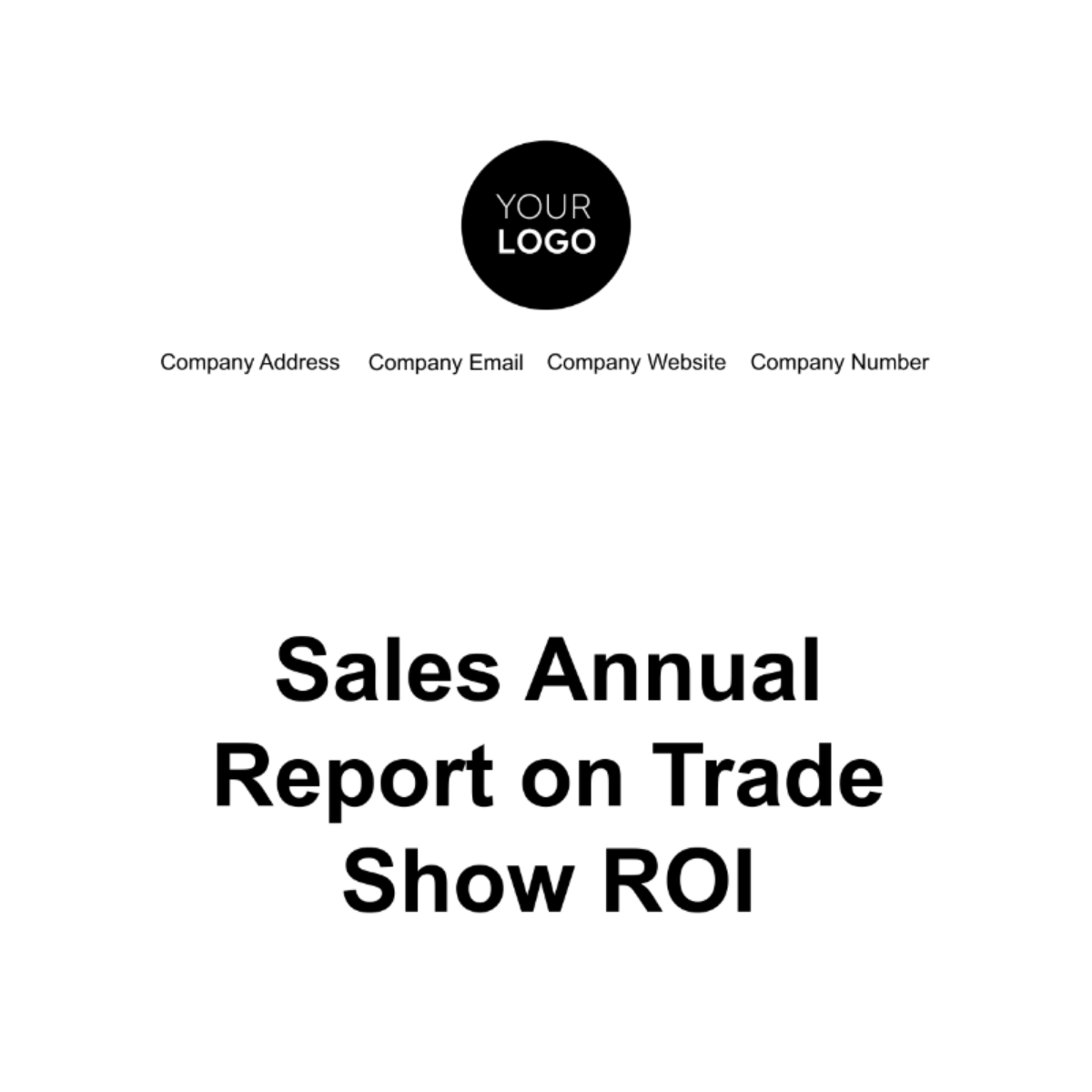 Free Sales Annual Report on Trade Show ROI Template