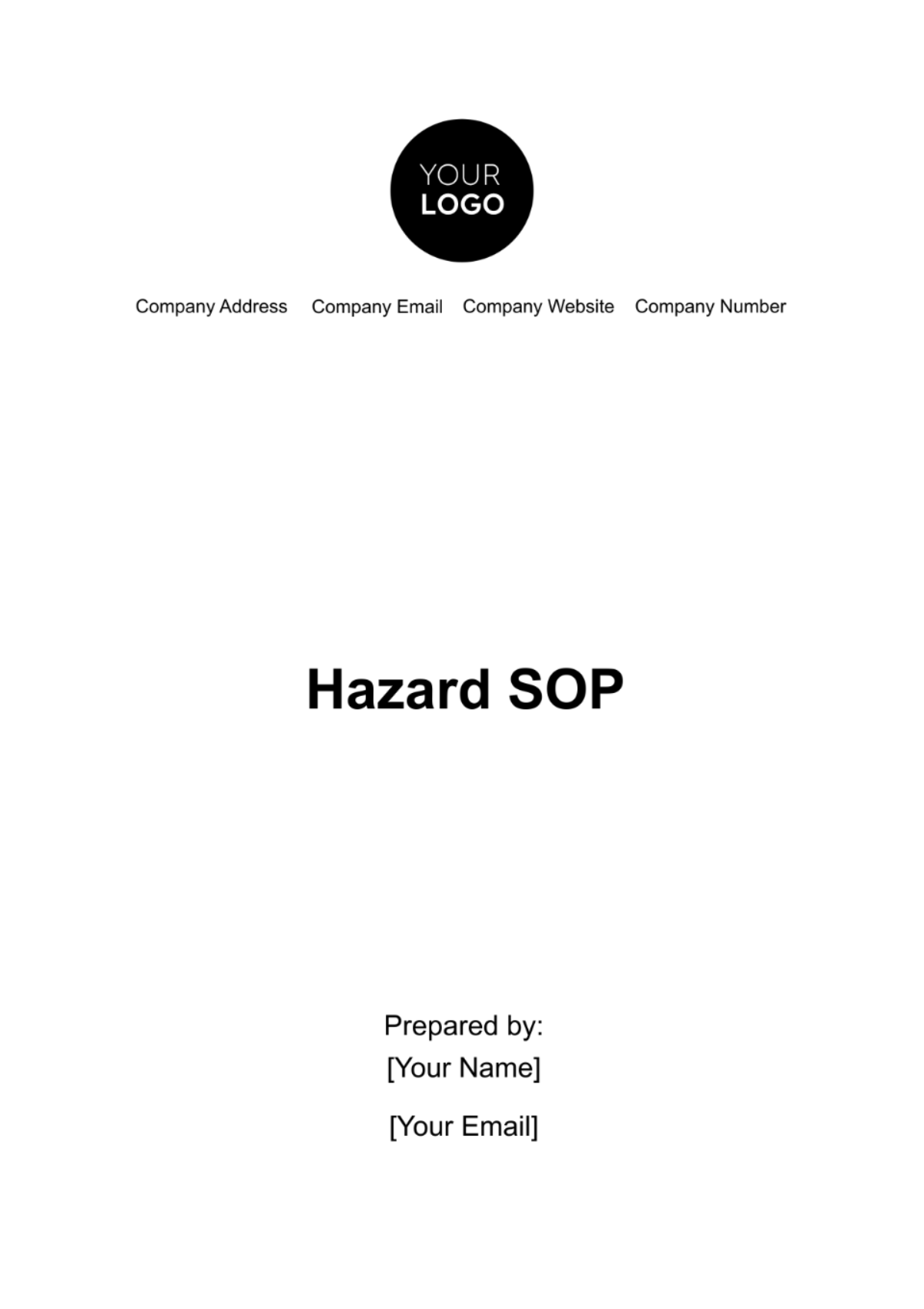 Free Hazard SOP Template