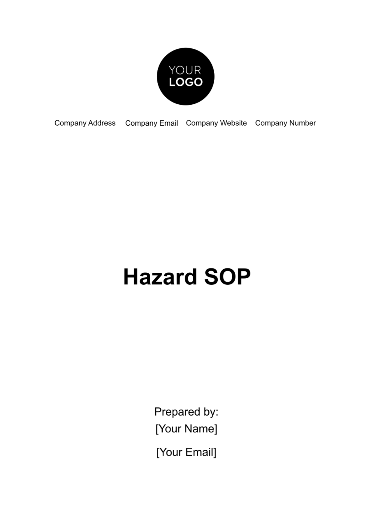 Hazard SOP Template - Edit Online & Download