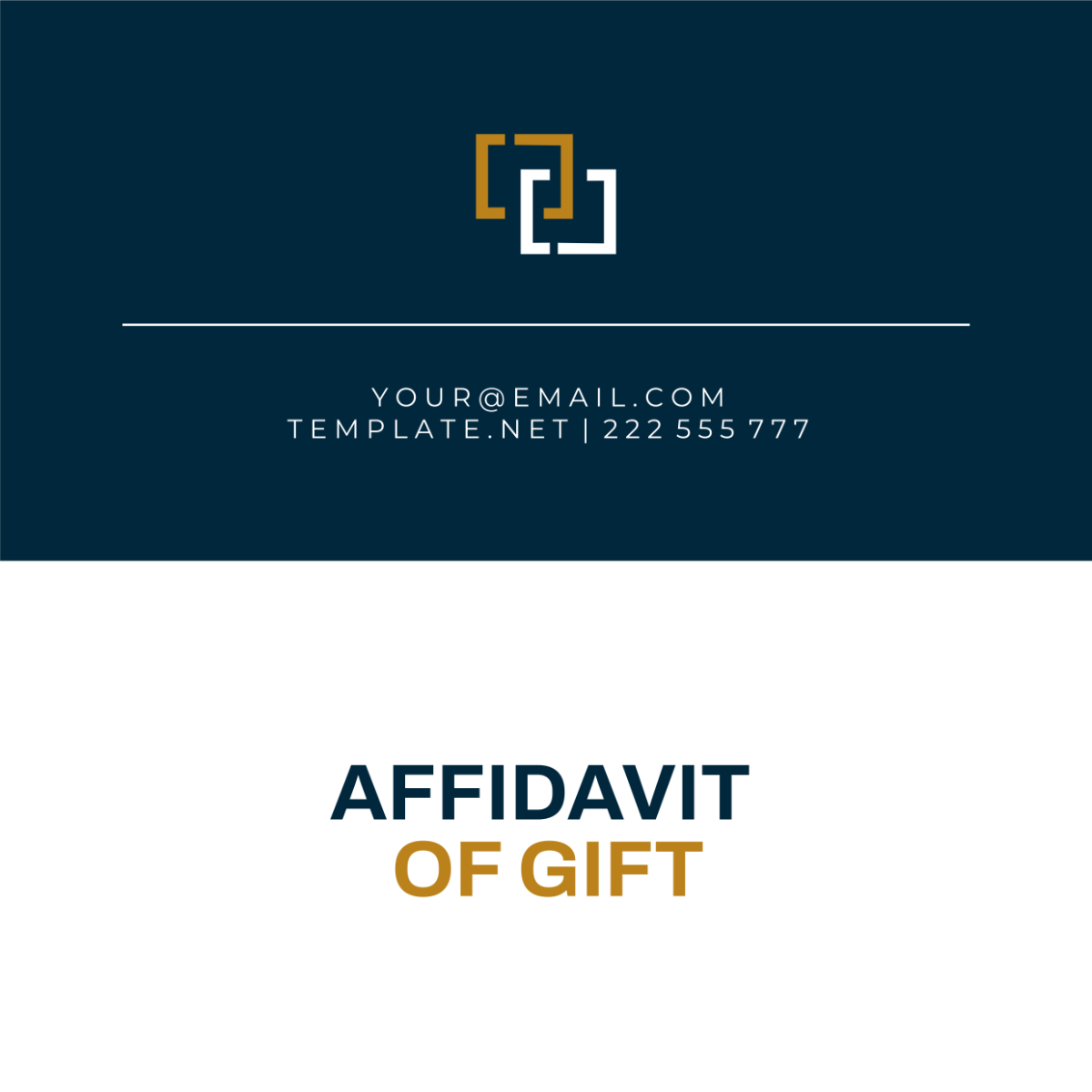 Affidavit of Gift Template