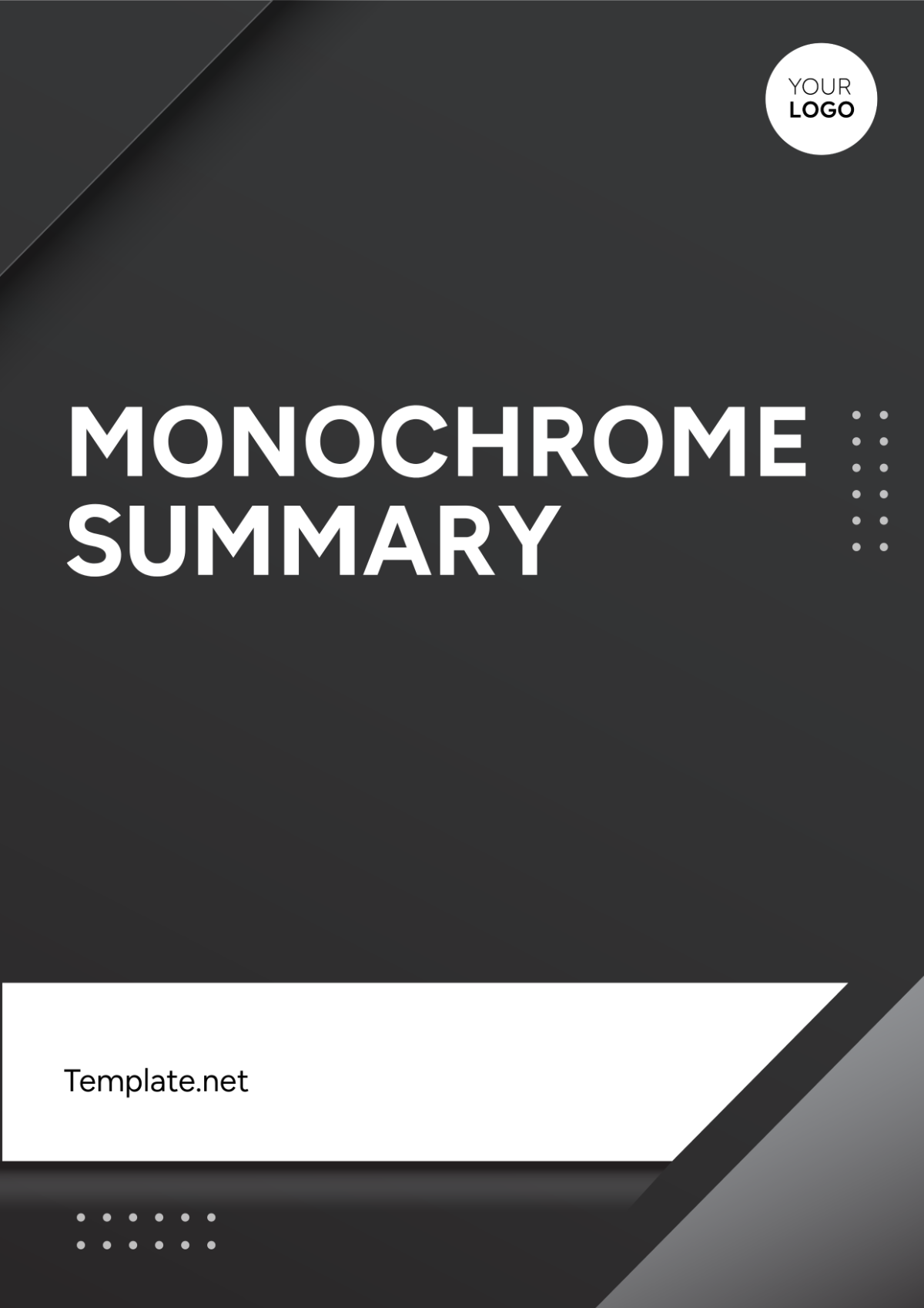 Monochrome Summary Cover Page