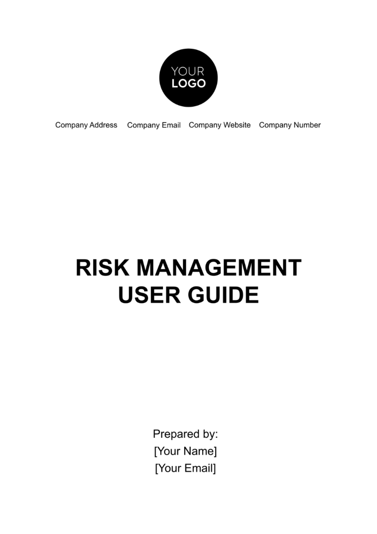 Risk Management User Guide Template
