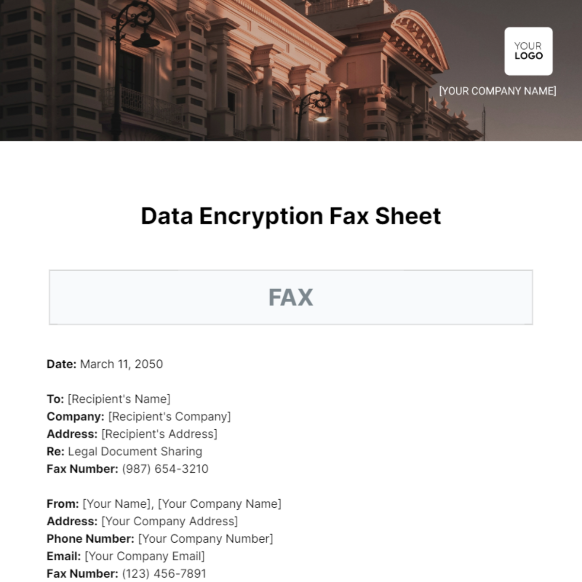 Data Encryption Fax Sheet Template - Edit Online & Download