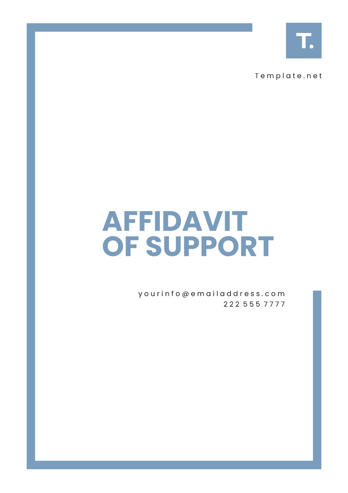 Affidavit of Support Template - Edit Online & Download