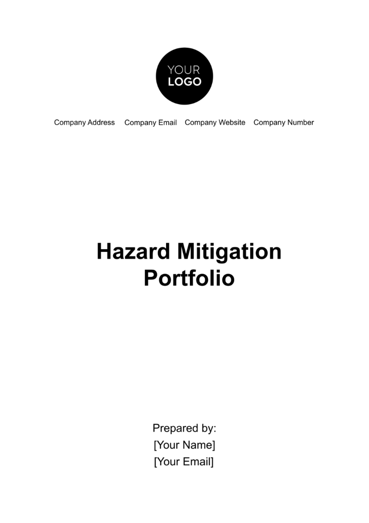 Free Hazard Mitigation Portfolio Template