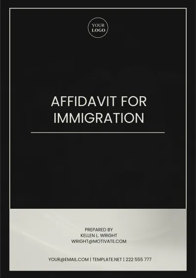 Free Affidavit For Immigration Template to Edit Online