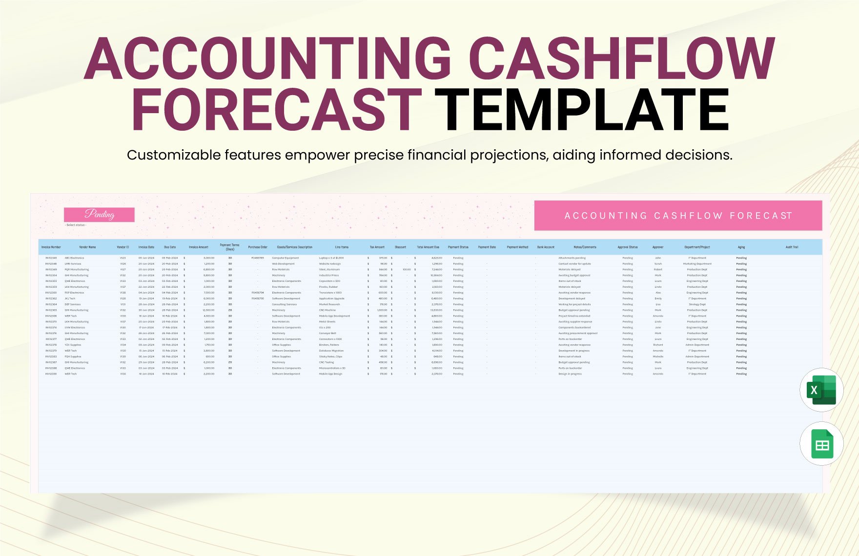 Accounting Cashflow Forecast Template