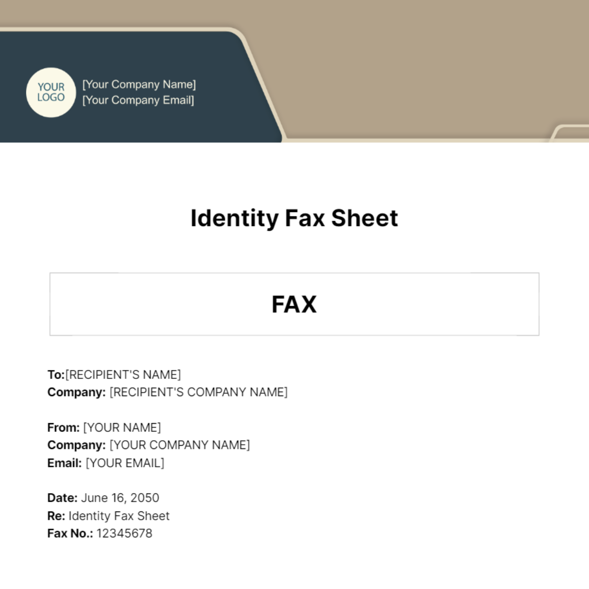 Identity Fax Sheet Template - Edit Online & Download