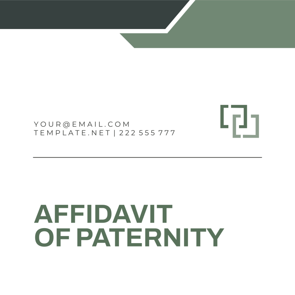 Affidavit of Paternity  Template