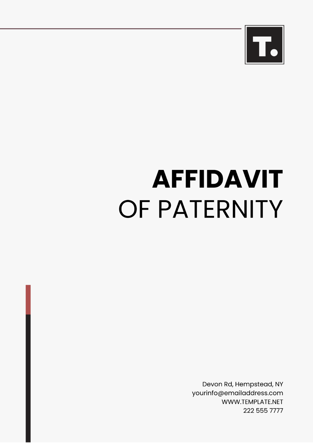 Affidavit of Paternity Template