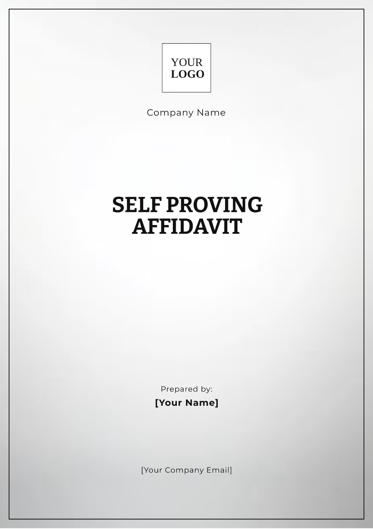 Free Self Proving Affidavit Template - Edit Online & Download ...