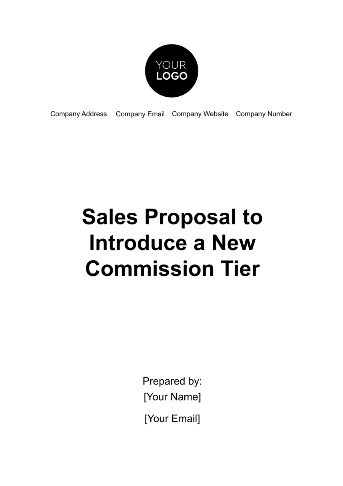 Sales Proposal to Introduce a New Commission Tier Template - Edit Online & Download