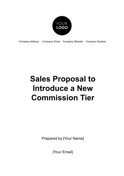 Free Sales Proposal to Introduce a New Commission Tier Template to Edit Online