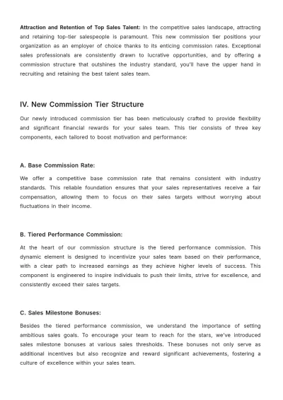 Free Sales Proposal to Introduce a New Commission Tier Template to Edit Online