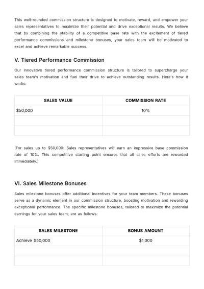 Free Sales Proposal to Introduce a New Commission Tier Template to Edit Online