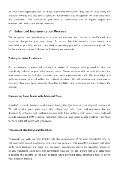 Free Sales Proposal to Introduce a New Commission Tier Template to Edit Online