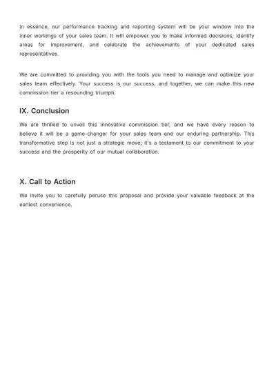 Free Sales Proposal to Introduce a New Commission Tier Template to Edit Online
