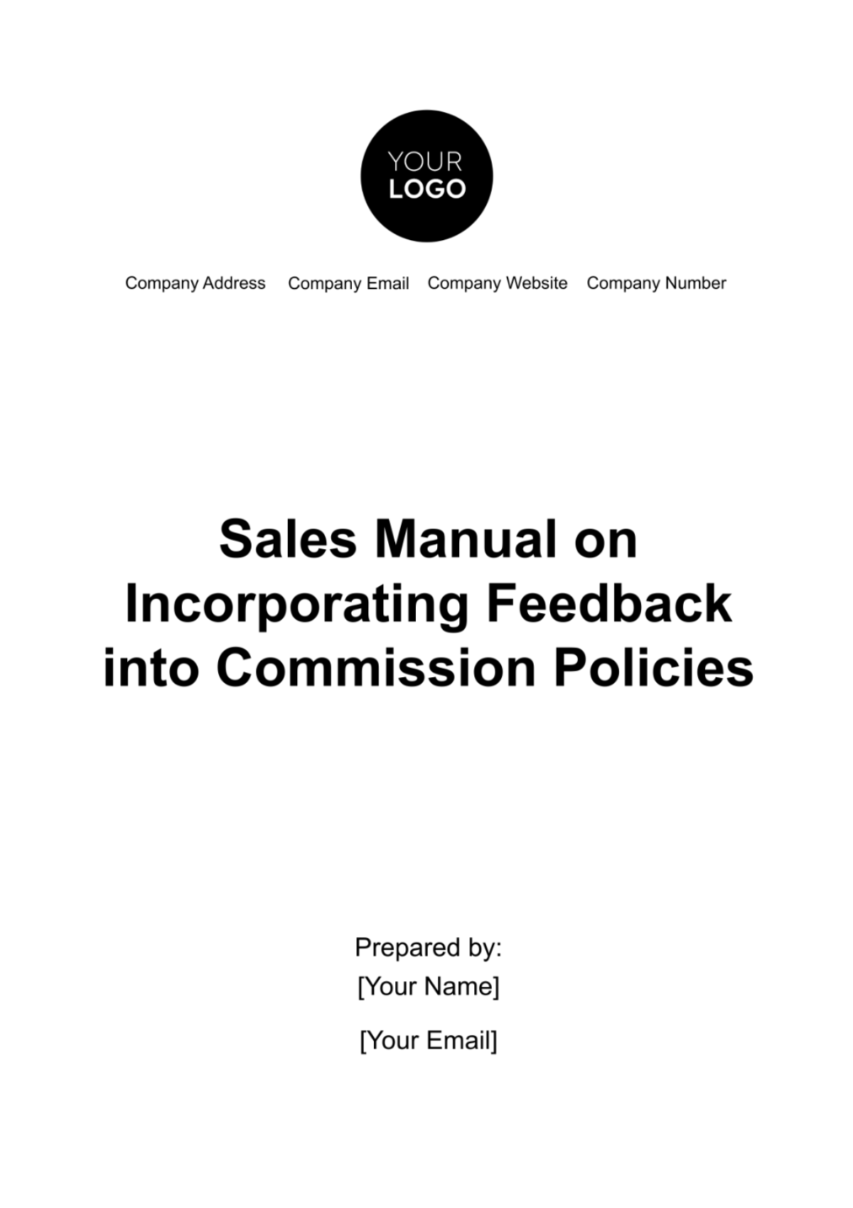 Sales Manual on Incorporating Feedback into Commission Policies Template - Edit Online & Download