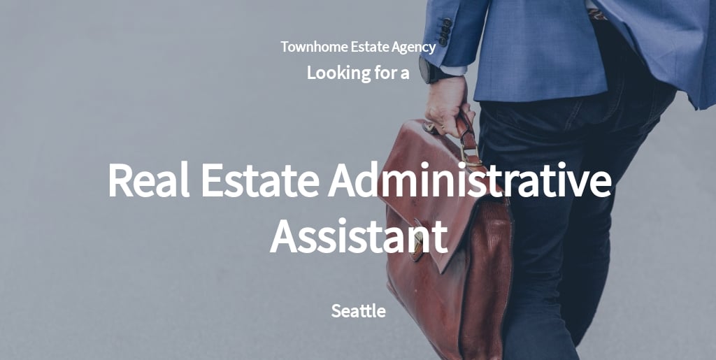 Real Estate Administrative Assistant Job Ad and ...