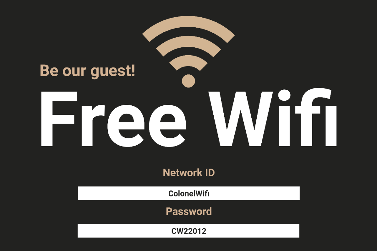 Free Guest Wifi Sign