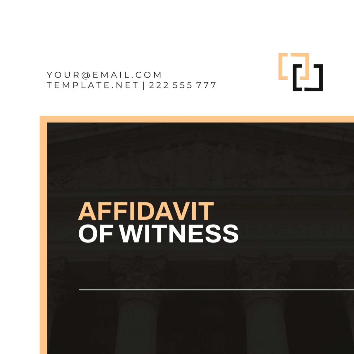 Affidavit of Witness Template