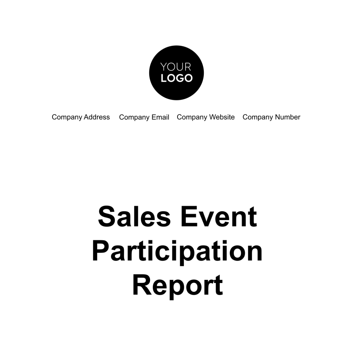 Sales Event Participation Report Template