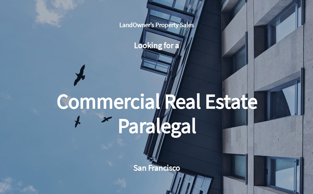 Real Estate Paralegal Job Description Template in Google
