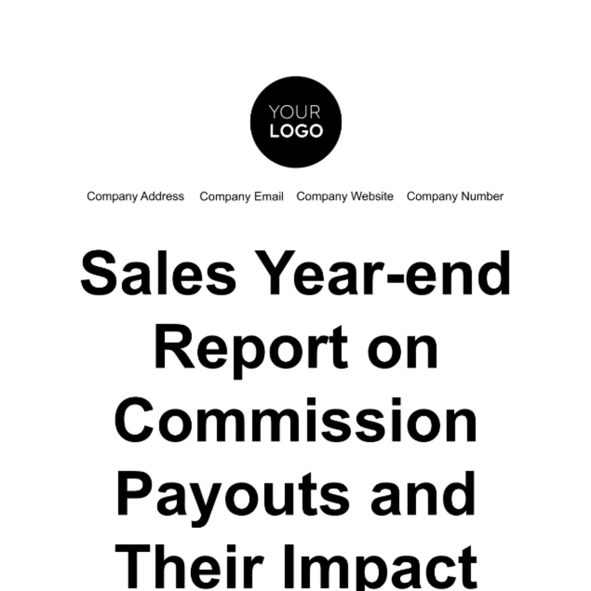 Sales Year-end Report on Commission Payouts and Their Impact on Profitability Template