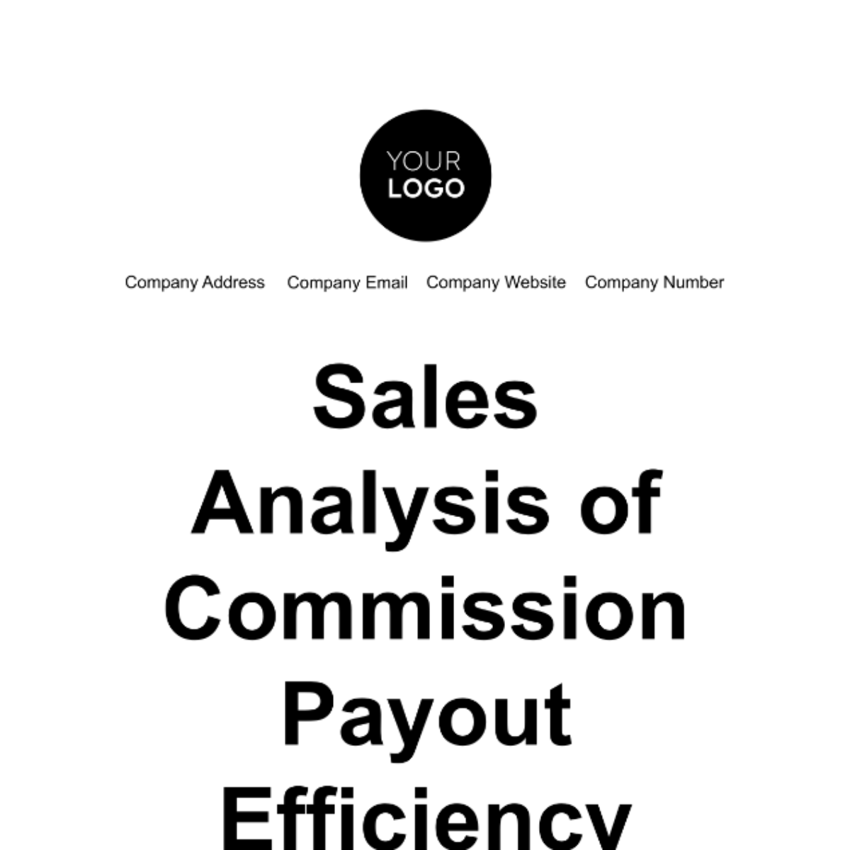 Free Sales Analysis of Commission Payout Efficiency Template