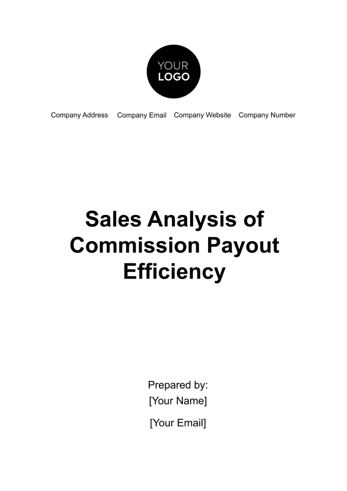 Sales Analysis of Commission Payout Efficiency Template - Edit Online & Download