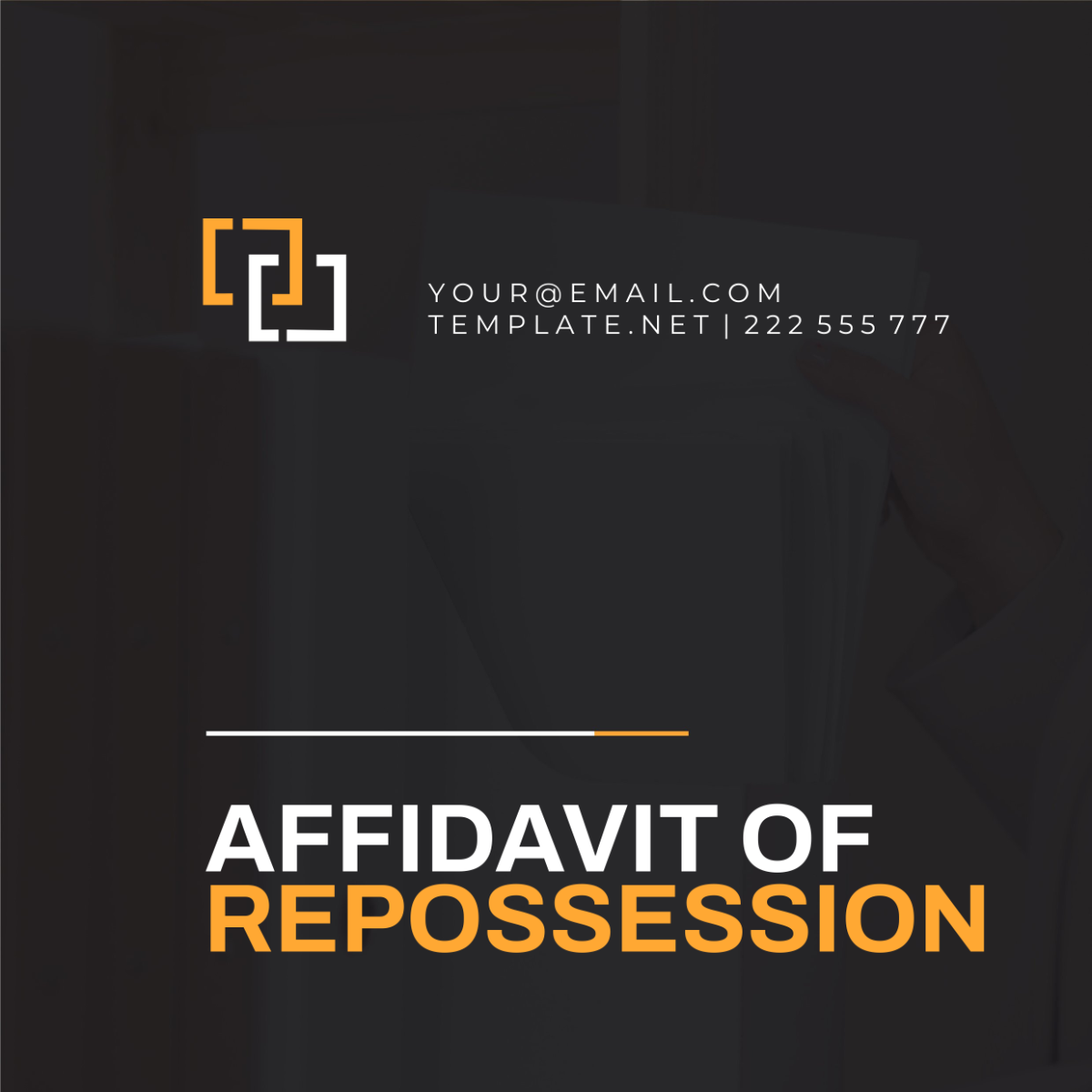 Affidavit of Repossession Template