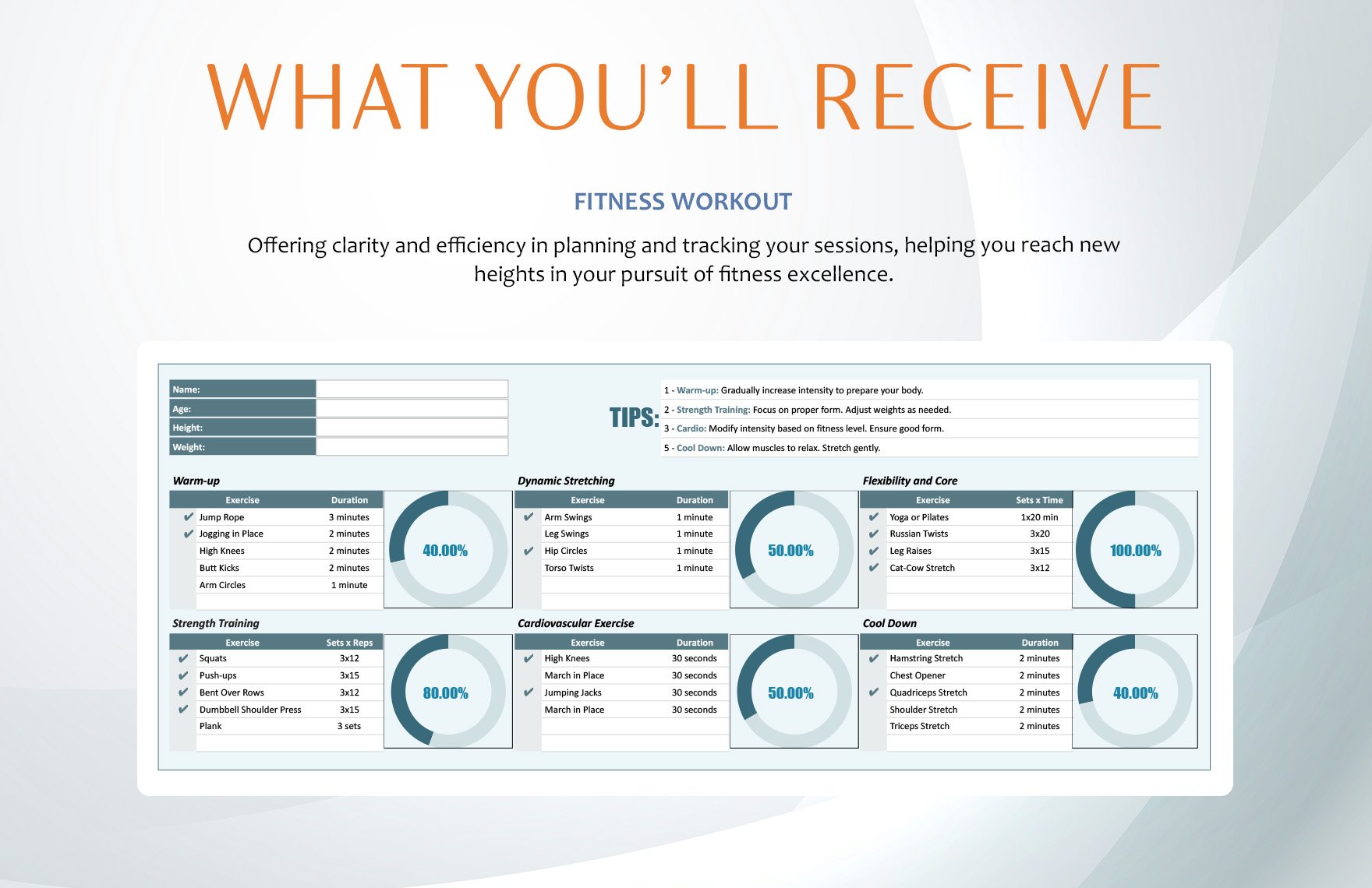 Fitness Workout Template