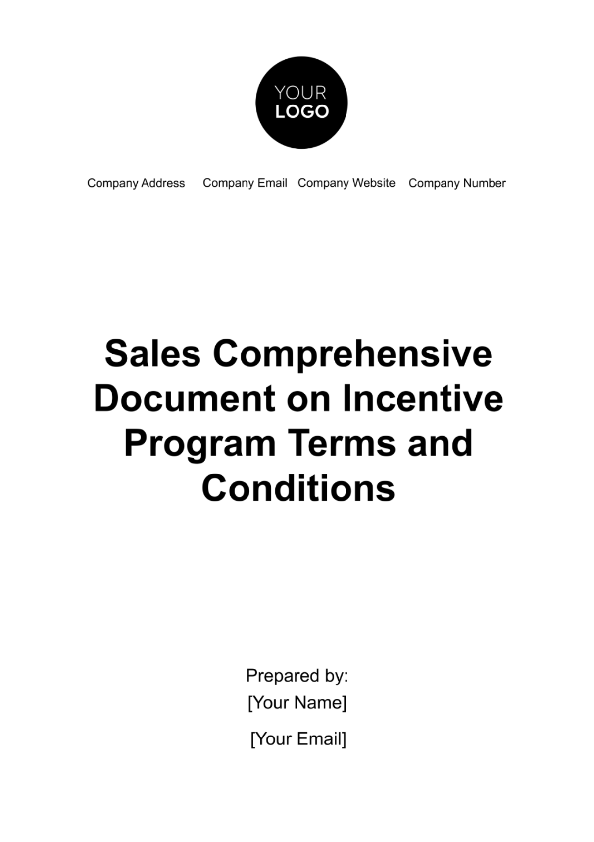 Sales Comprehensive Document on Incentive Program Terms and Conditions Template - Edit Online & Download