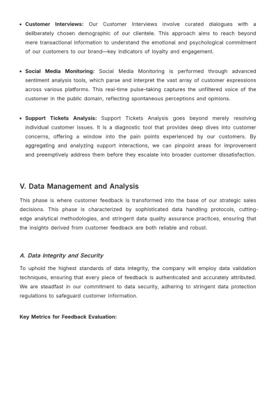 Free Sales Management Plan for Customer Feedback Template to Edit Online