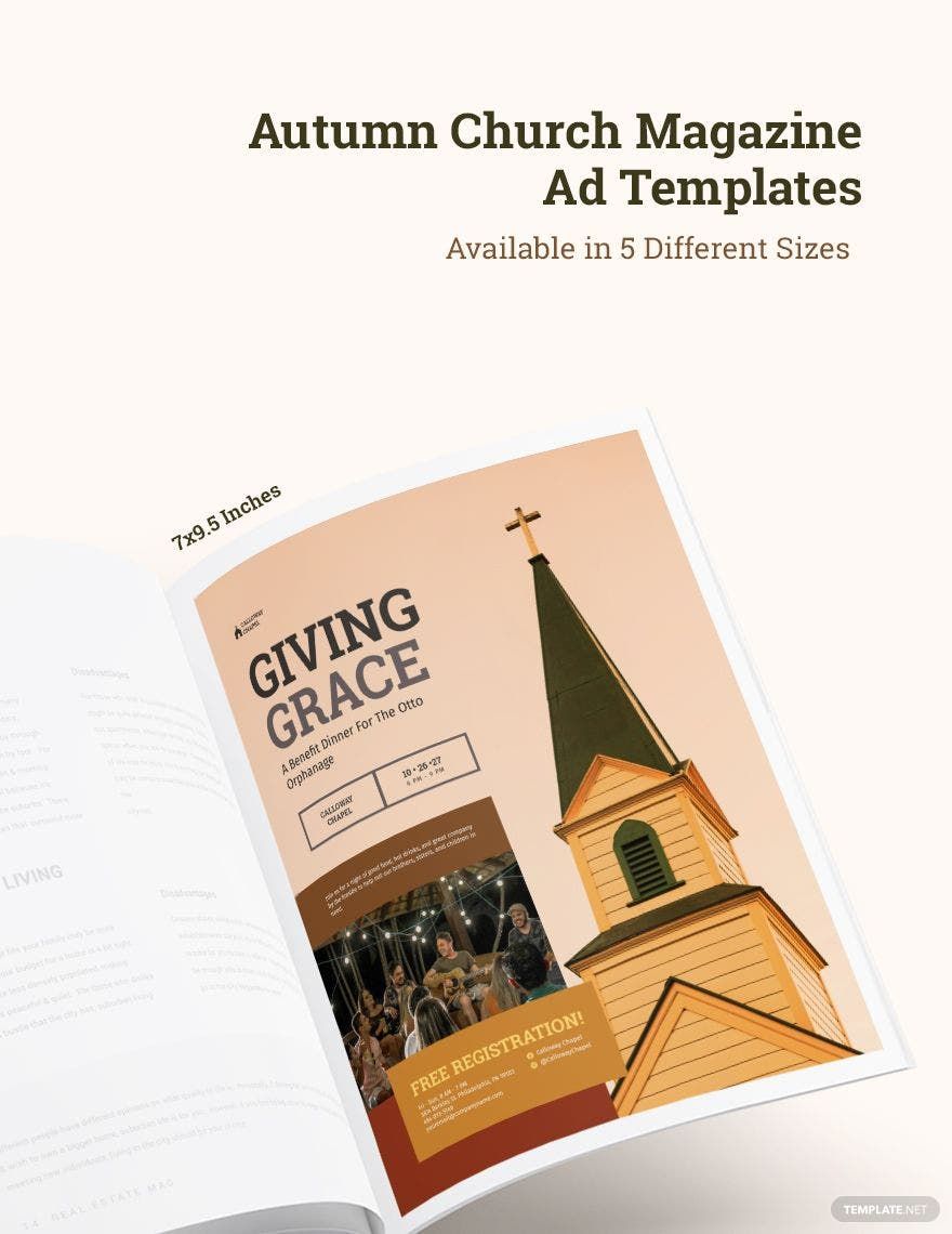 Autumn Church Magazine Ads Template