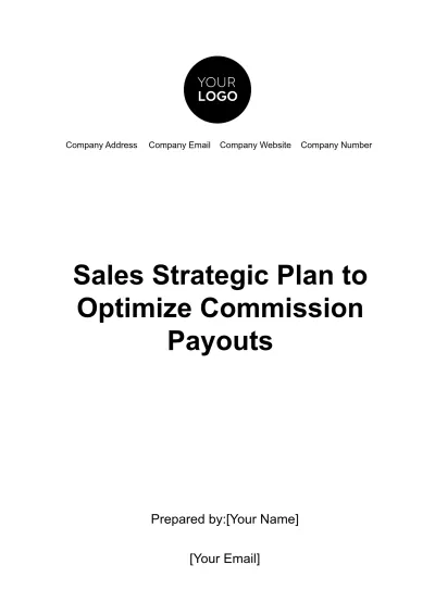Free Sales Strategic Plan to Optimize Commission Payouts Template to Edit Online