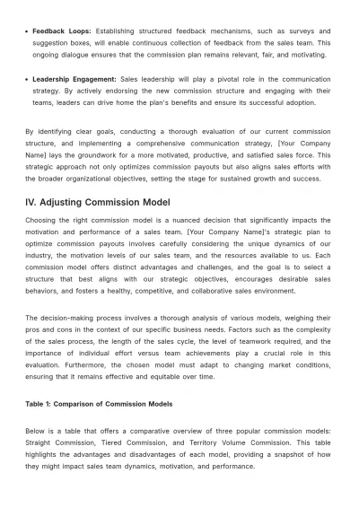 Free Sales Strategic Plan to Optimize Commission Payouts Template to Edit Online