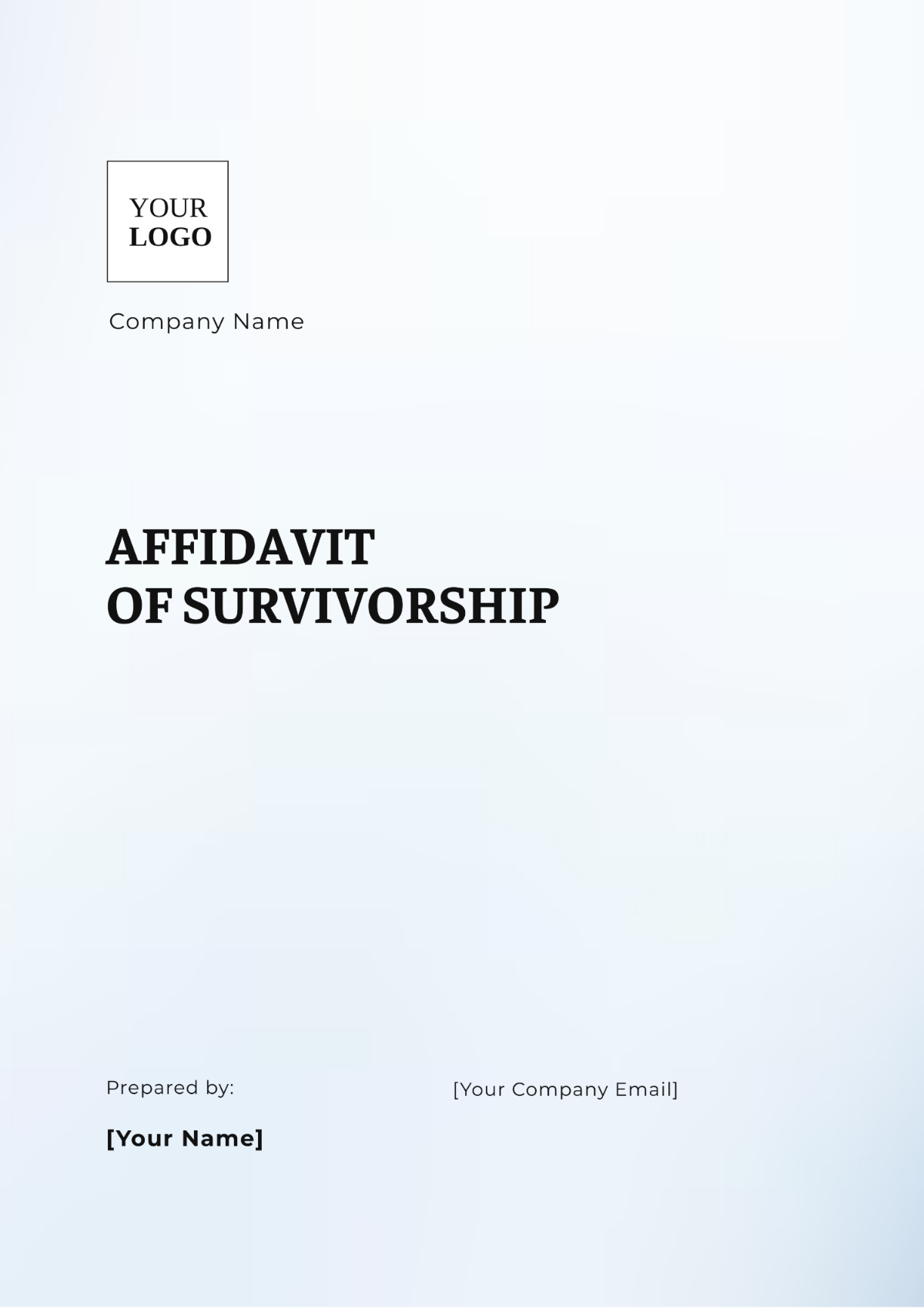 Affidavit of Survivorship Template - Edit Online & Download