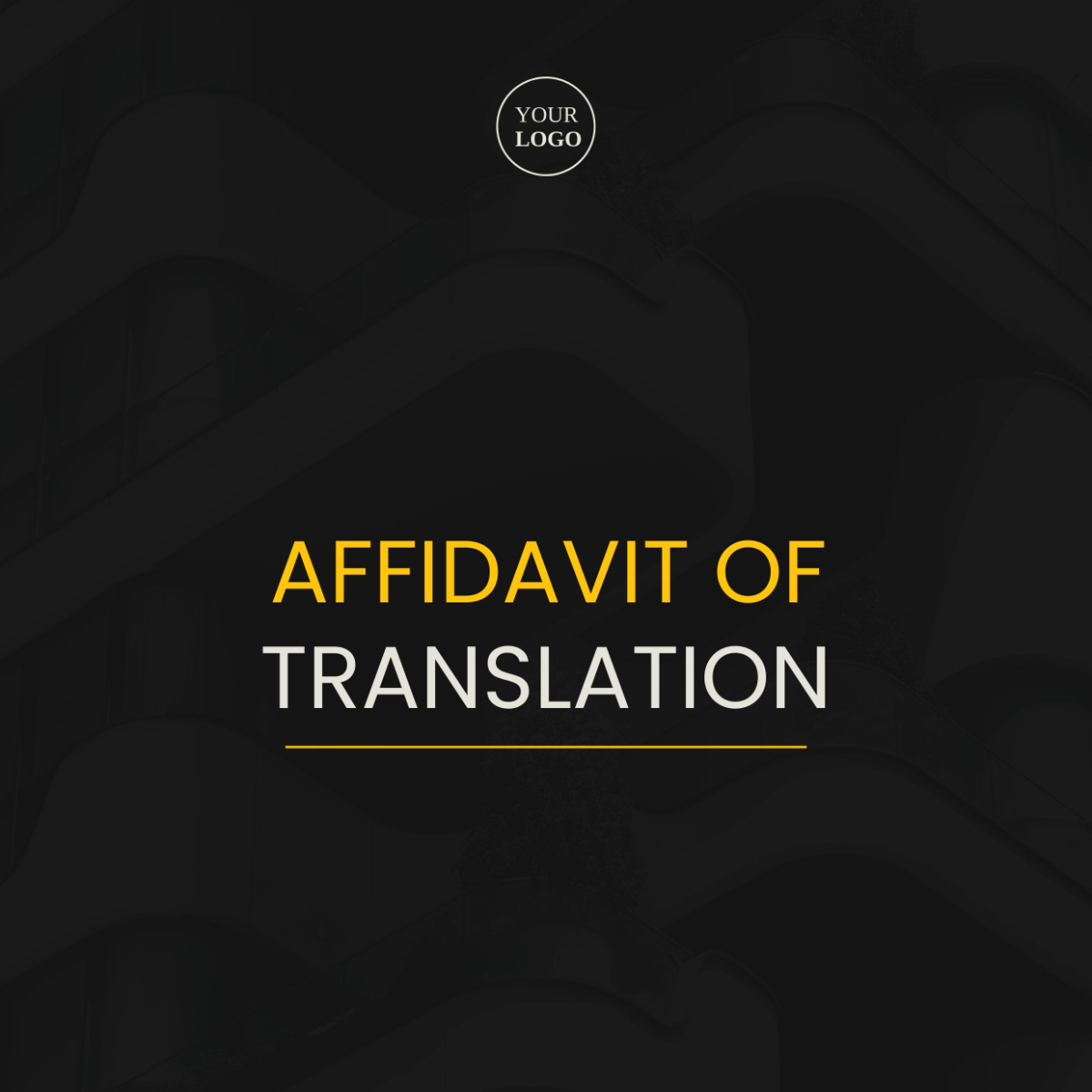 Affidavit of Translation Template
