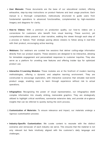 Free Manual on Post-Sale Customer Education Template to Edit Online