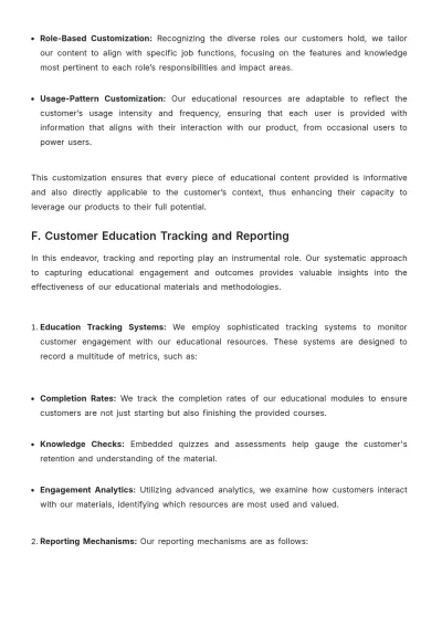 Free Manual on Post-Sale Customer Education Template to Edit Online
