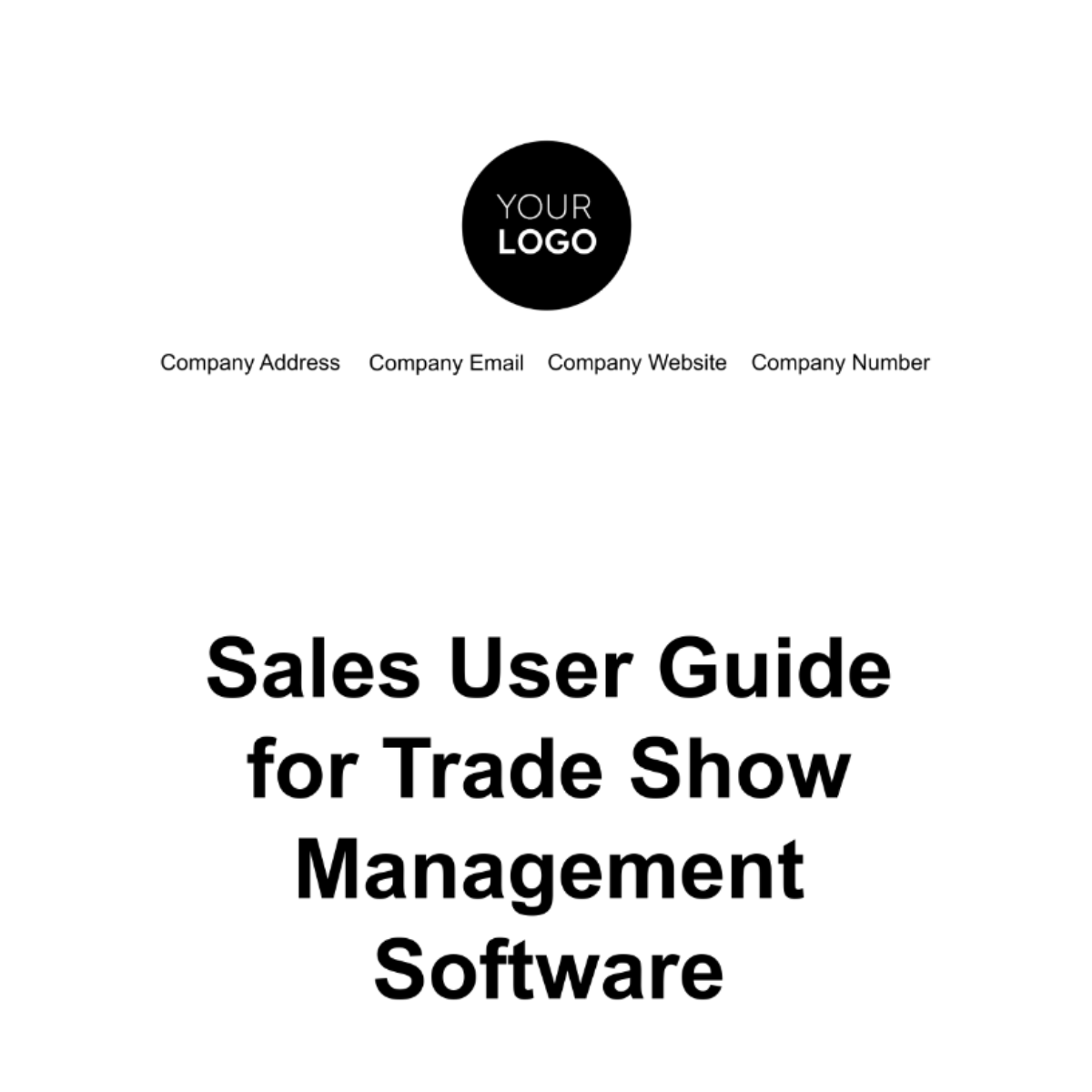 Sales User Guide for Trade Show Management Software Template