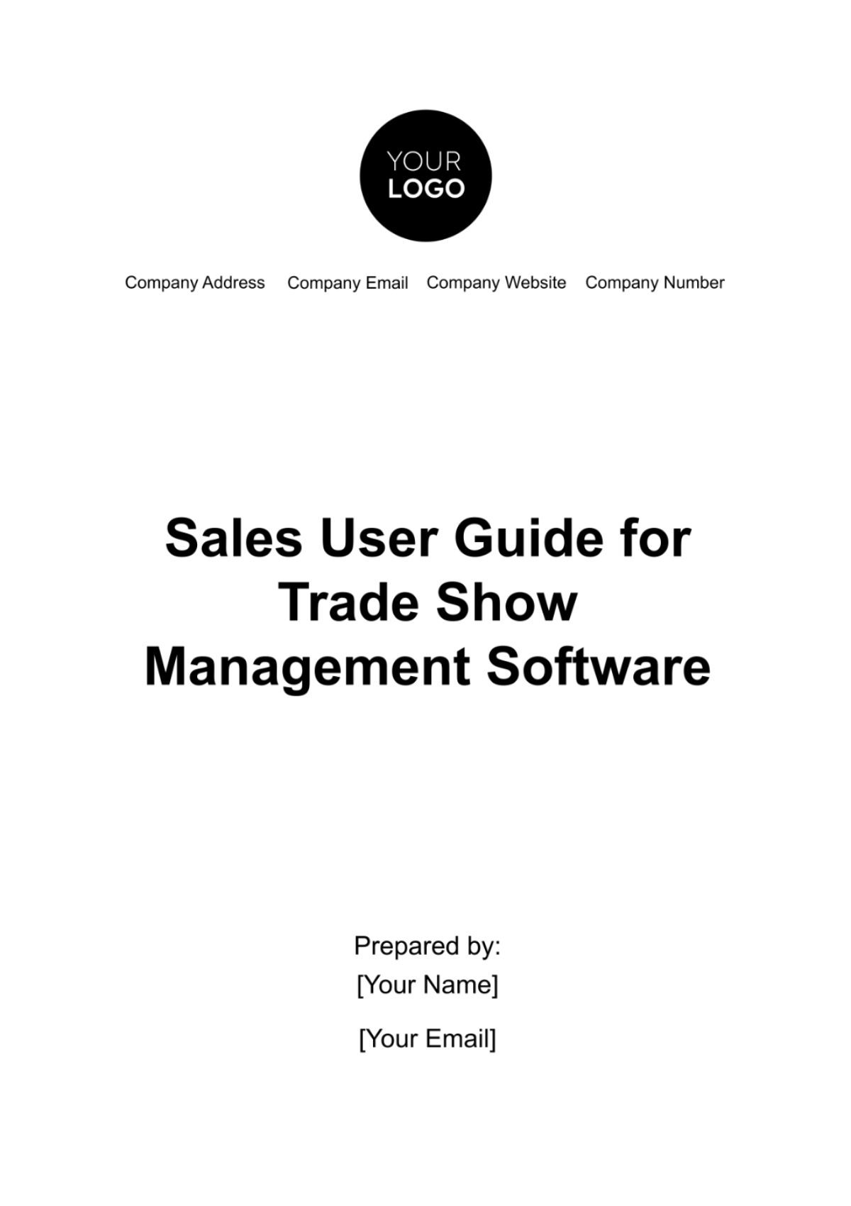 Sales User Guide for Trade Show Management Software Template - Edit Online & Download