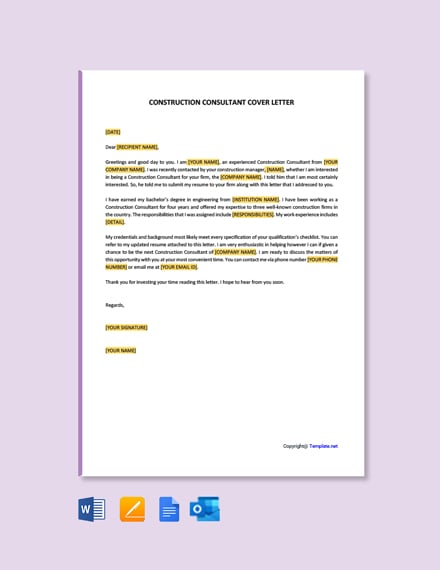 55+ Construction Letter Templates - Free Downloads | Template.net