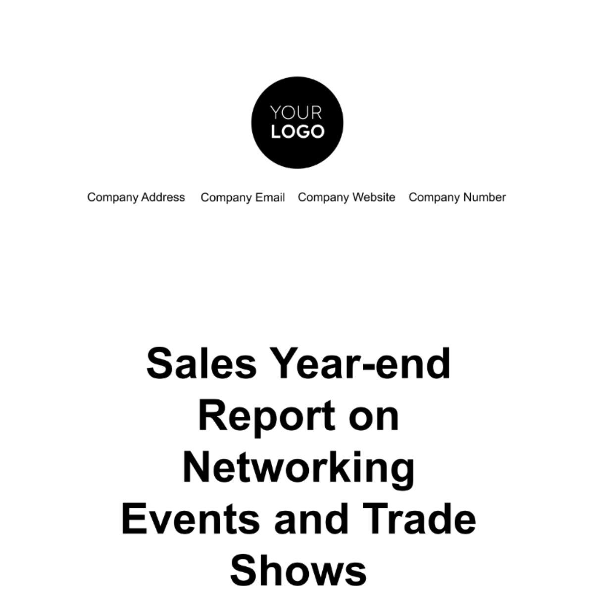 Sales Year-end Report on Networking Events and Trade Shows Template