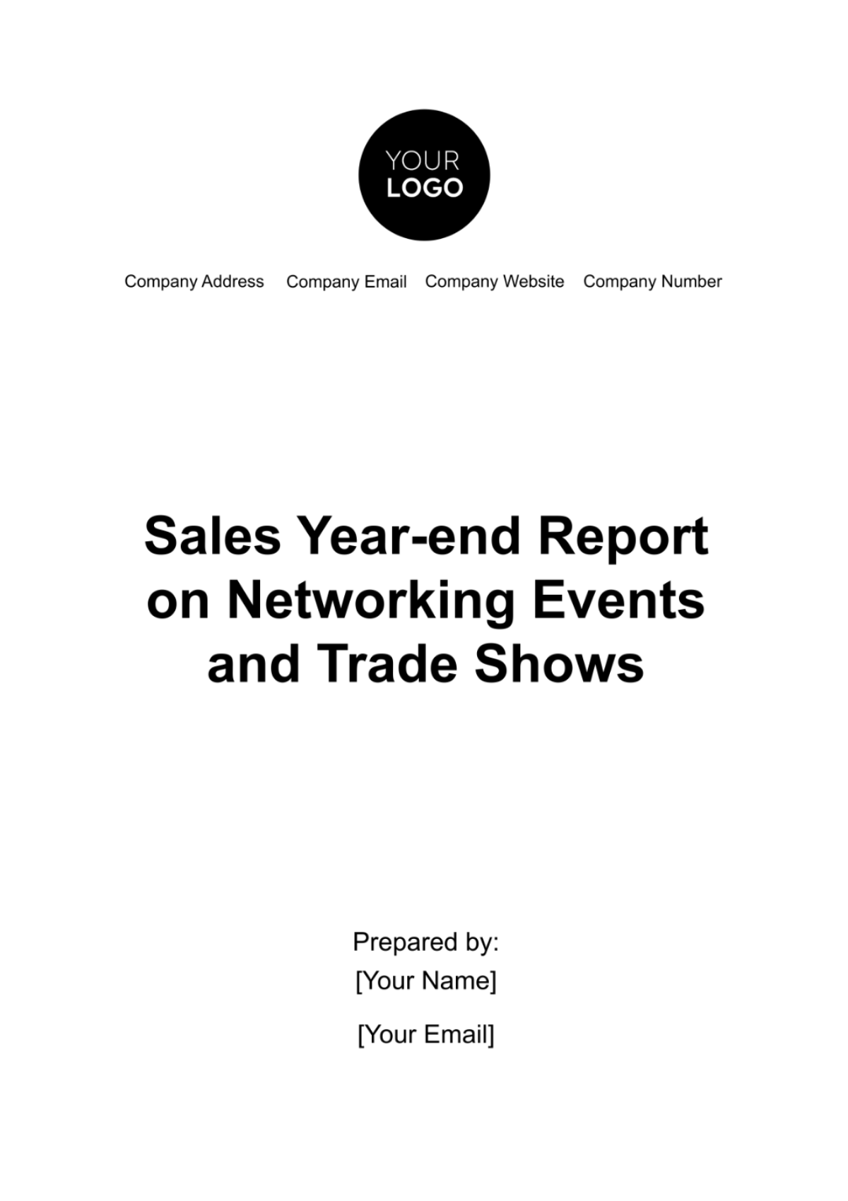 Sales Year-end Report on Networking Events and Trade Shows Template - Edit Online & Download