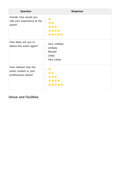 Free Sales Trade Show Attendee Feedback Questionnaire Template to Edit Online
