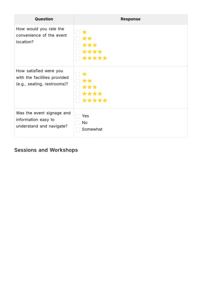 Free Sales Trade Show Attendee Feedback Questionnaire Template to Edit Online