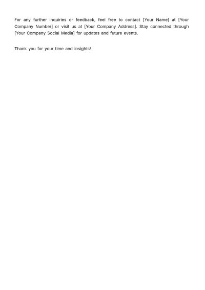 Free Sales Trade Show Attendee Feedback Questionnaire Template to Edit Online